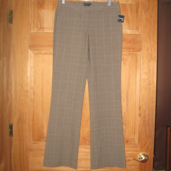 The Limited Drew Fit Tan Plaid Dress Pants - Picture 2 of 6